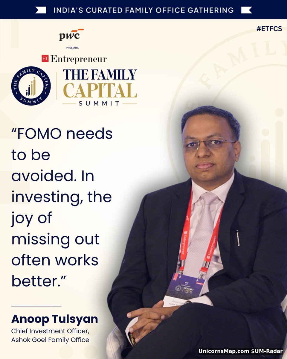 Anoop Tulsyan \u2014 CIO, Ashok Goel Family Office (on stage)
