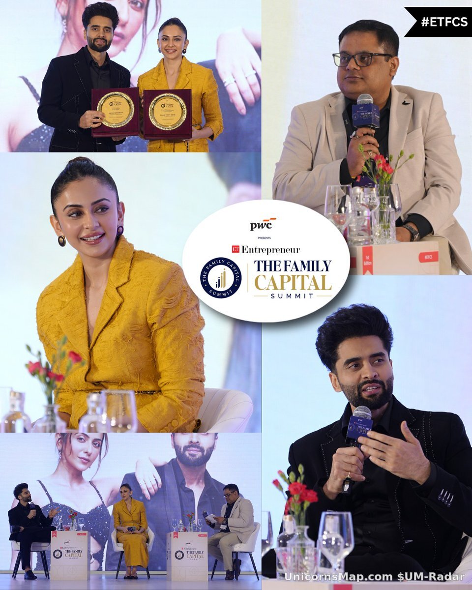 Rakul Preet Singh and Jackky Bhagnani \u2014 stage panel (public guests, receiving honors)