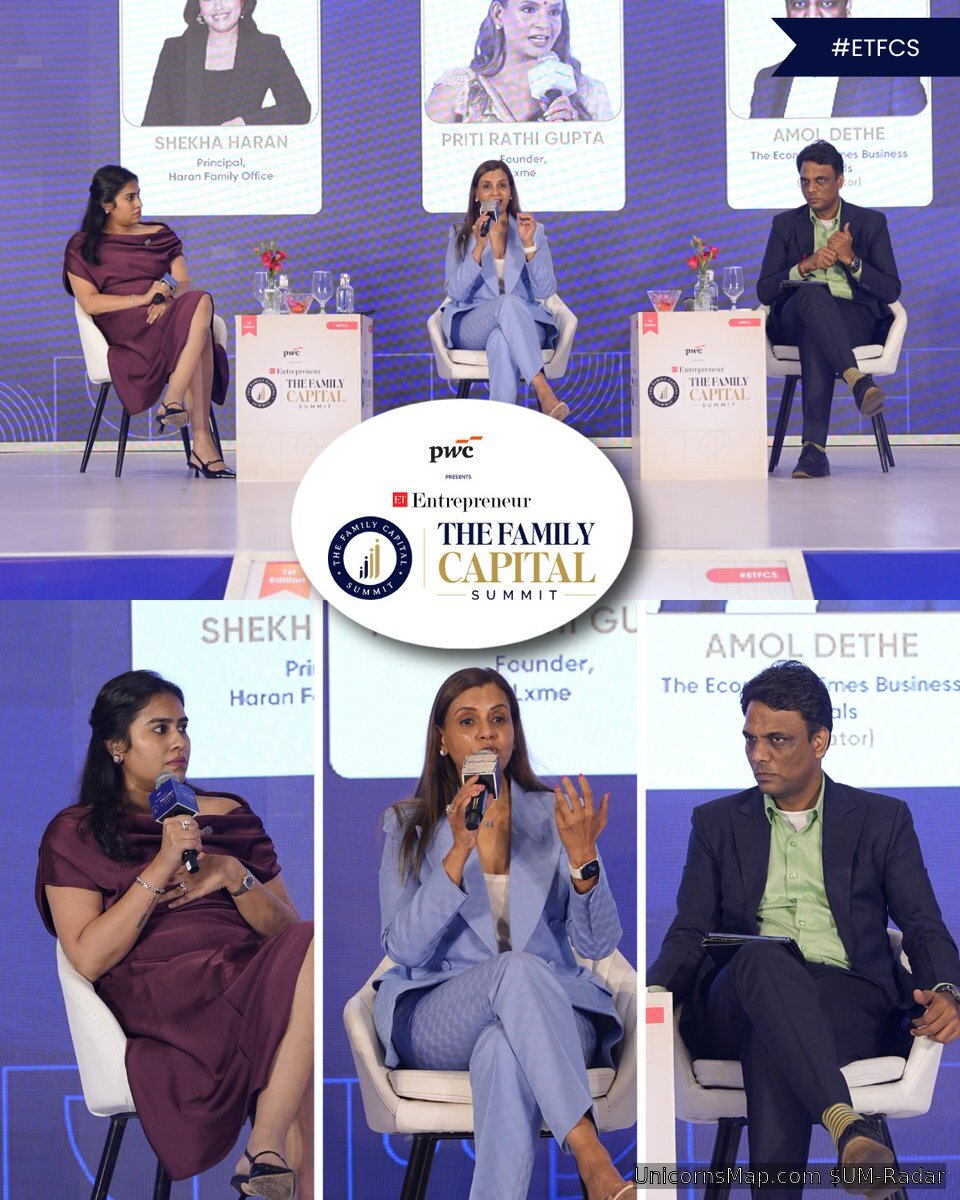 Shekha Haran (Haran Family Office) with Priti Rathi Gupta and moderator