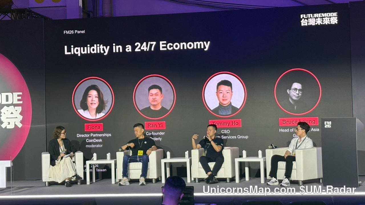 Liquidity in a 24/7 Economy panel at FUTUREMODE FM26, Onboard Stage, Taipei