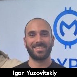 CryptoMondays NYC speaker portrait — event pipeline PHOTO-QAA pass Igor Yuzovitskiy portrait — CryptoMondays NYC event, speaker clip