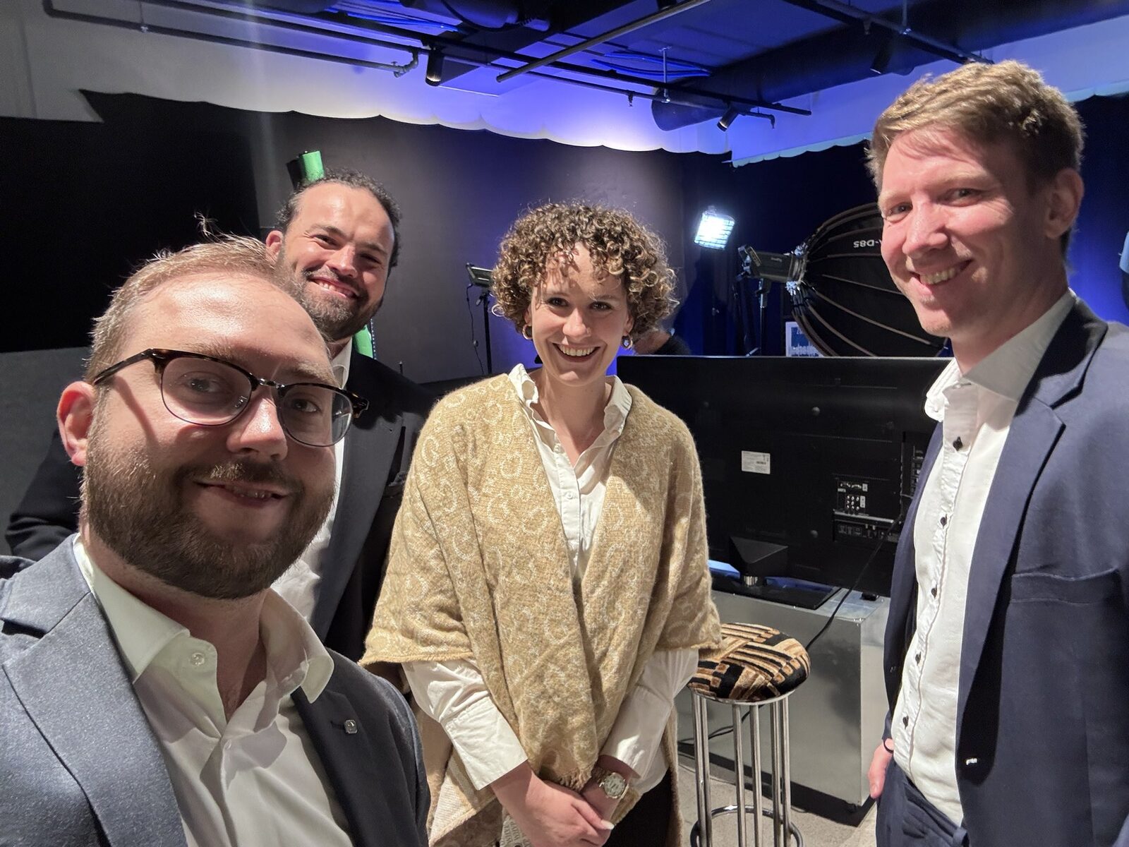 Johannes Kern with colleagues at an official Frankencoin event