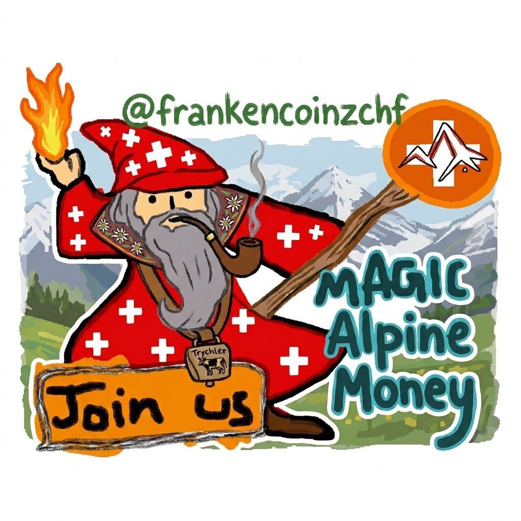 Official Frankencoin illustration Magic Alpine Money, Join us